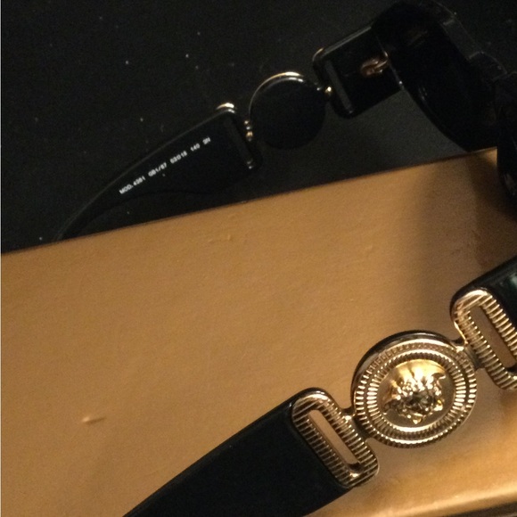 VERSACE black sunglasses, gently used. Model number 4361 GB1/87 - Picture 4 of 6